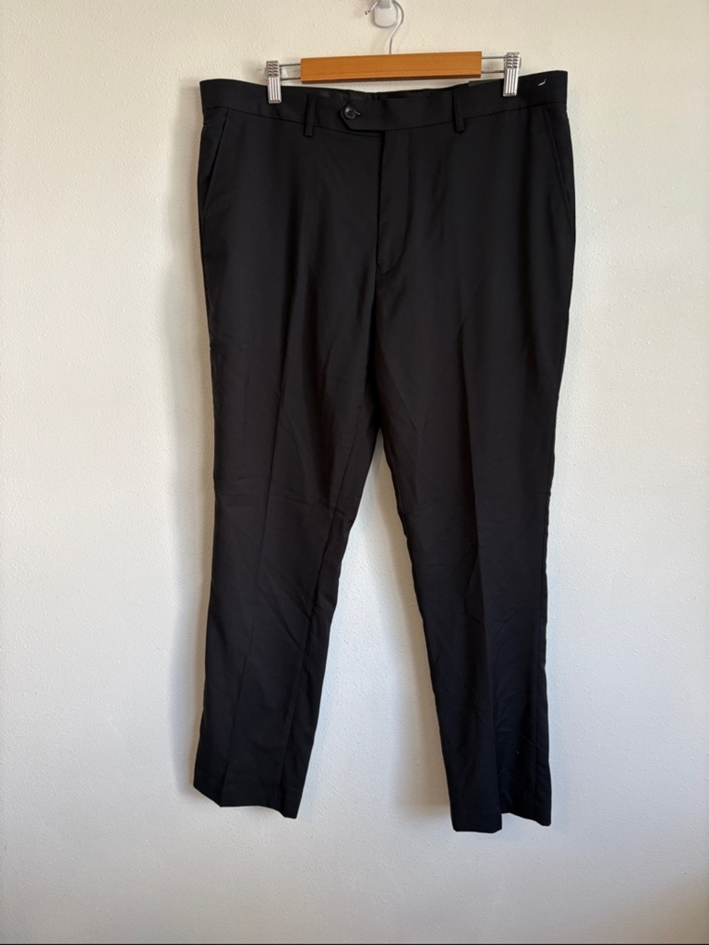 Tahari Men's Slim Fit Black Pants 38 x 32